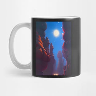 SURREAL DREAMY PEACEFUL CANYON ON PLANET TAG Mug